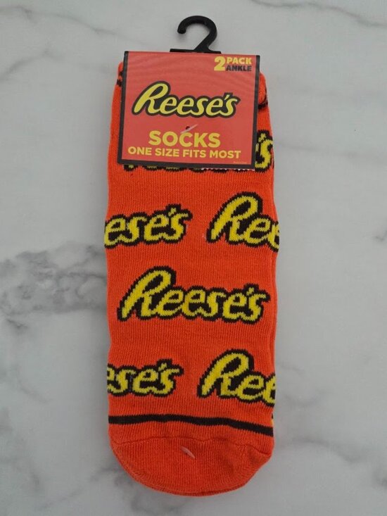 Odd Sox Other - NWT Unisex Odd Sox Reese's Peanut Butter Cup Ankle Socks 2 Pack Orange Brown